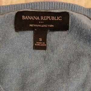 Banana Republic Men's Luxe Yarn Crewneck Sweater - Light Blue